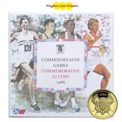 1986 £2 BU Coin Pack - Commemorating Commonwealth Games